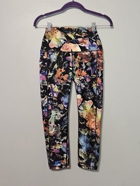 RBX Black Floral Abstract Print Leggings